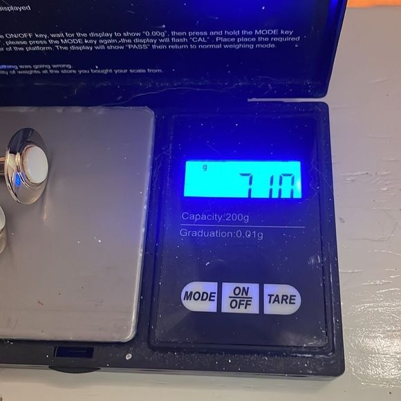 Vintage MCM 1950s oval gold tone & round Mother-of-Pearl whale back cuff links - Picture 14 of 14